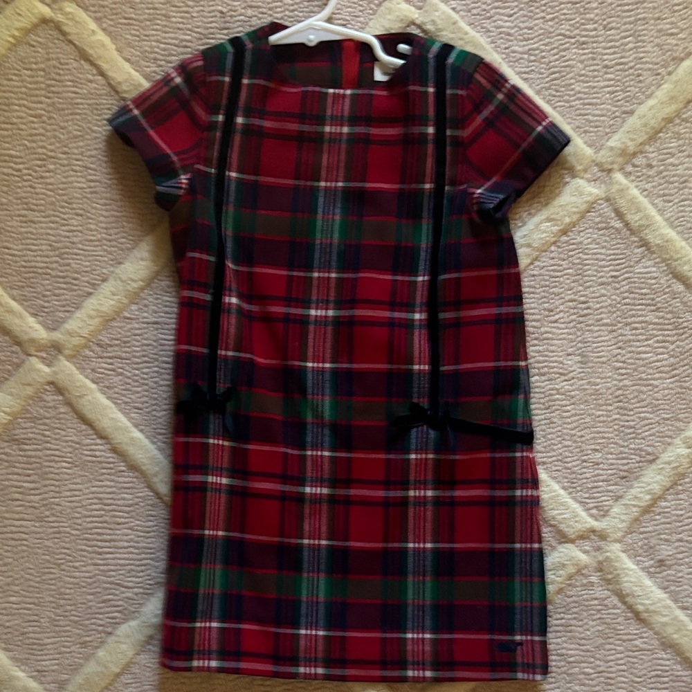Vineyard Vines Red Plaid Wool Dress EUC Sz 4